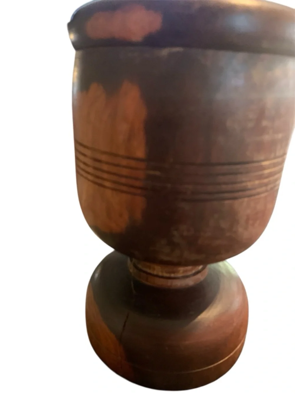 Vintage Wooden Mortar & Pestle Beautifully Hand Carved Dominican‎ Republic